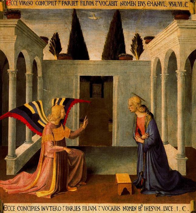 Order Art Reproductions Annunciation 3 by Fra Angelico (1395-1455, Italy) | ArtsDot.com