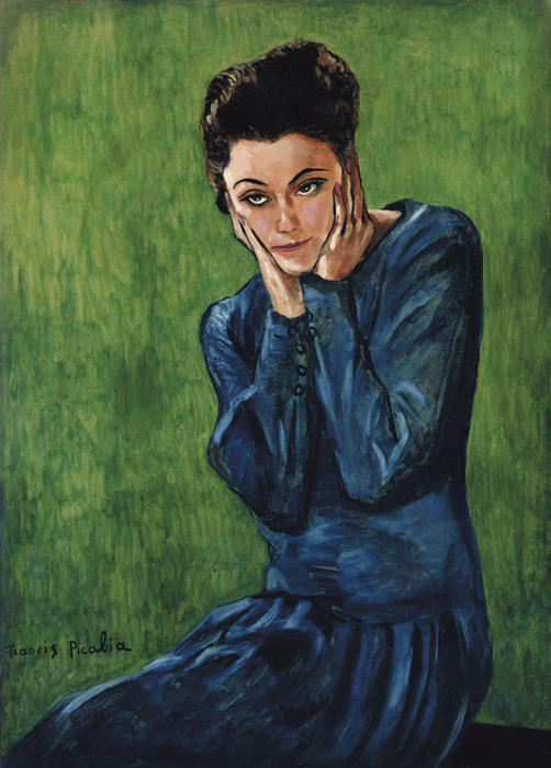 Order Art Reproductions Femme sur Fond Vert by Francis Picabia (1879-1953, France) | ArtsDot.com