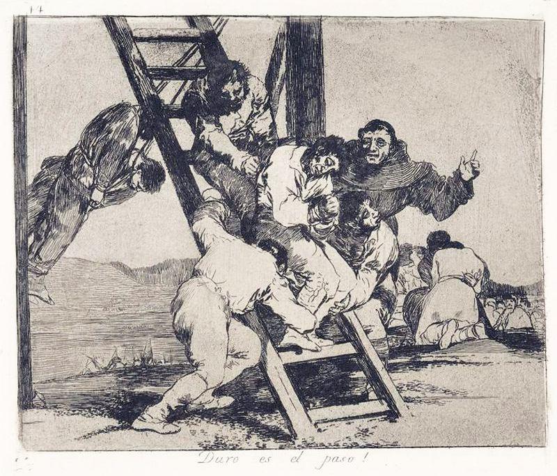 Order Paintings Reproductions Duro es el paso! by Francisco De Goya (1746-1828, Spain) | ArtsDot.com