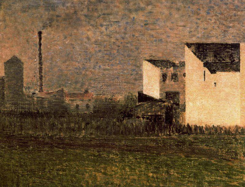 Order Paintings Reproductions Industrial Suburb by Georges Pierre Seurat (1859-1891, France) | ArtsDot.com