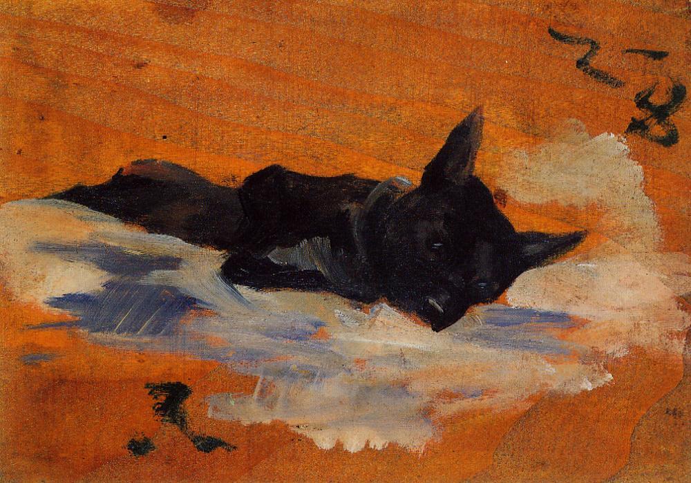 Buy Museum Art Reproductions LIttle Dog, 1888 by Henri De Toulouse Lautrec (1864-1901, France) | ArtsDot.com