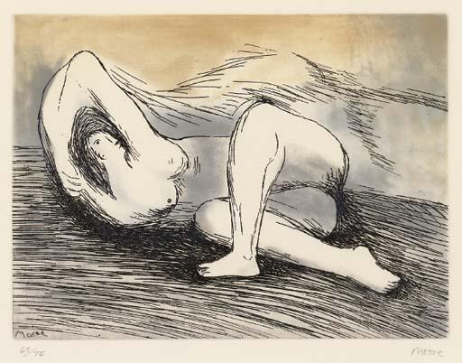 Order Oil Painting Replica Reclining Nude by Henry Moore (Inspired By) (1898-1986, United Kingdom) | ArtsDot.com