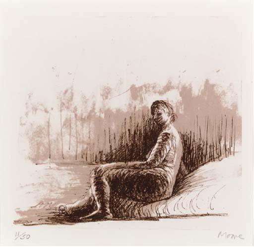 Buy Museum Art Reproductions Seated Figure 3 by Henry Moore (Inspired By) (1898-1986, United Kingdom) | ArtsDot.com