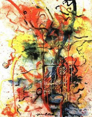 Order Art Reproductions Burning Landscape by Jackson Pollock (Inspired By) (1912-1956, United States) | ArtsDot.com