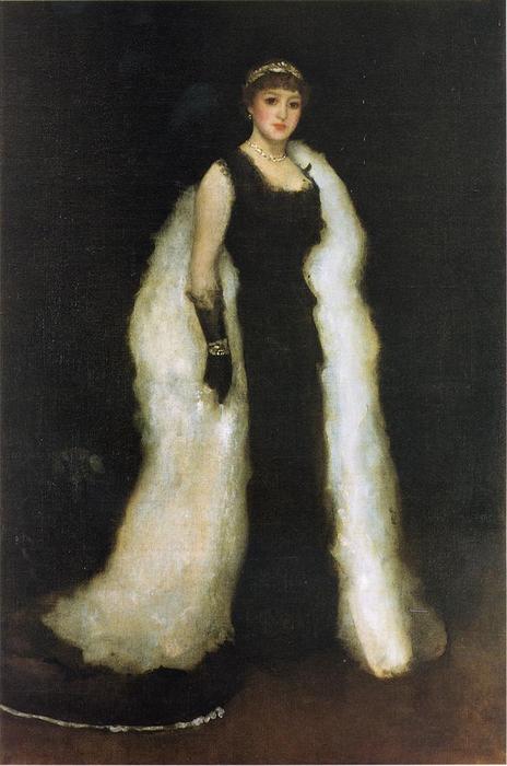Order Paintings Reproductions Arrangement in Black, No.5. Lady Meux by James Abbott Mcneill Whistler (1834-1903, United States) | ArtsDot.com