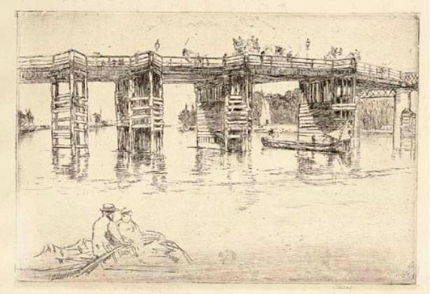 Order Art Reproductions Old Putney Bridge by James Abbott Mcneill Whistler (1834-1903, United States) | ArtsDot.com