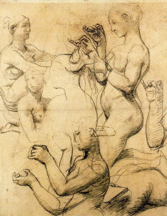Order Oil Painting Replica Sketch for The Turkish Bath 1 by Jean Auguste Dominique Ingres (1780-1867, France) | ArtsDot.com