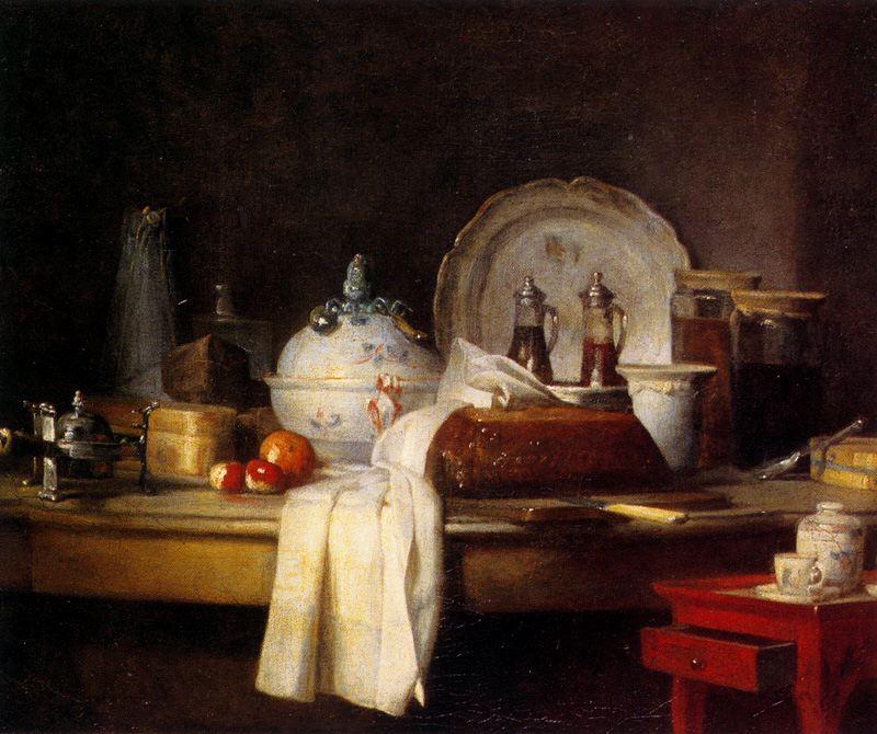Order Oil Painting Replica La mesa de la cocina by Jean-Baptiste Simeon Chardin (1699-1779, France) | ArtsDot.com