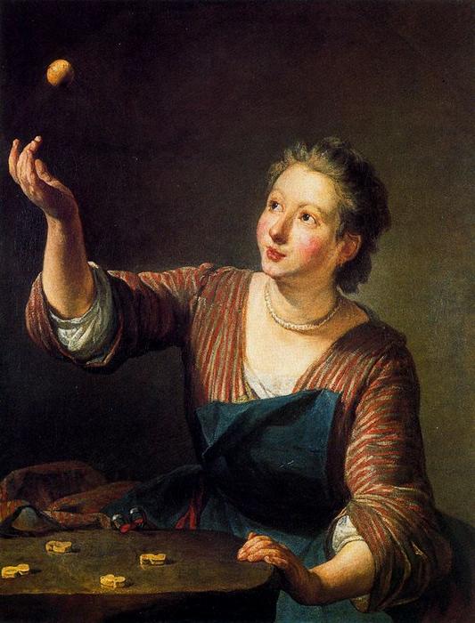 Order Paintings Reproductions Les Osseletes by Jean-Baptiste Simeon Chardin (1699-1779, France) | ArtsDot.com