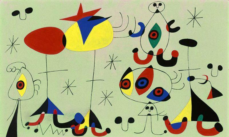 Buy Museum Art Reproductions Fiesta snob para la princesa by Joan Miro (Inspired By) (1893-1983, Spain) | ArtsDot.com