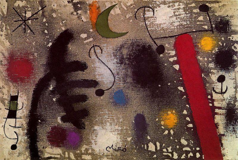 Order Art Reproductions Pareja de amantes en la noche by Joan Miro (Inspired By) (1893-1983, Spain) | ArtsDot.com