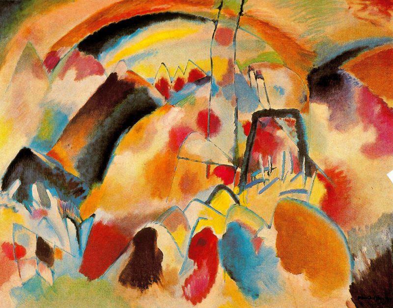 Buy Museum Art Reproductions Paisaje con iglesia by Wassily Kandinsky (1866-1944, Russia) | ArtsDot.com