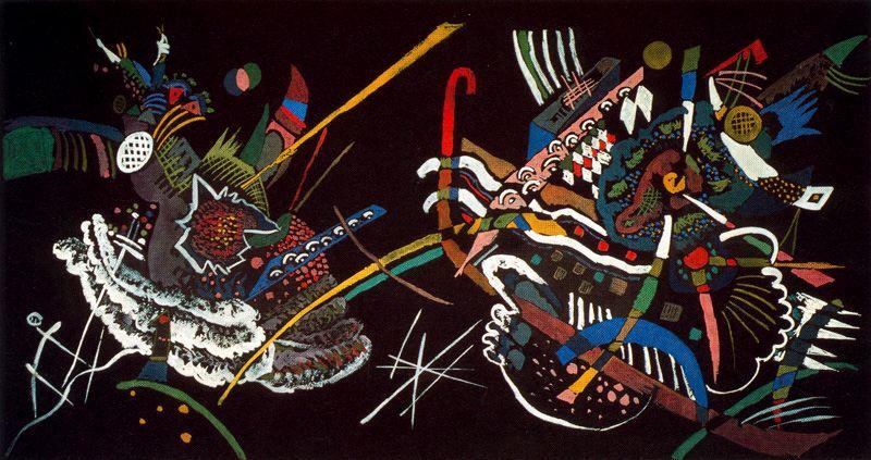 Order Paintings Reproductions Study for a mural by Wassily Kandinsky (1866-1944, Russia) | ArtsDot.com