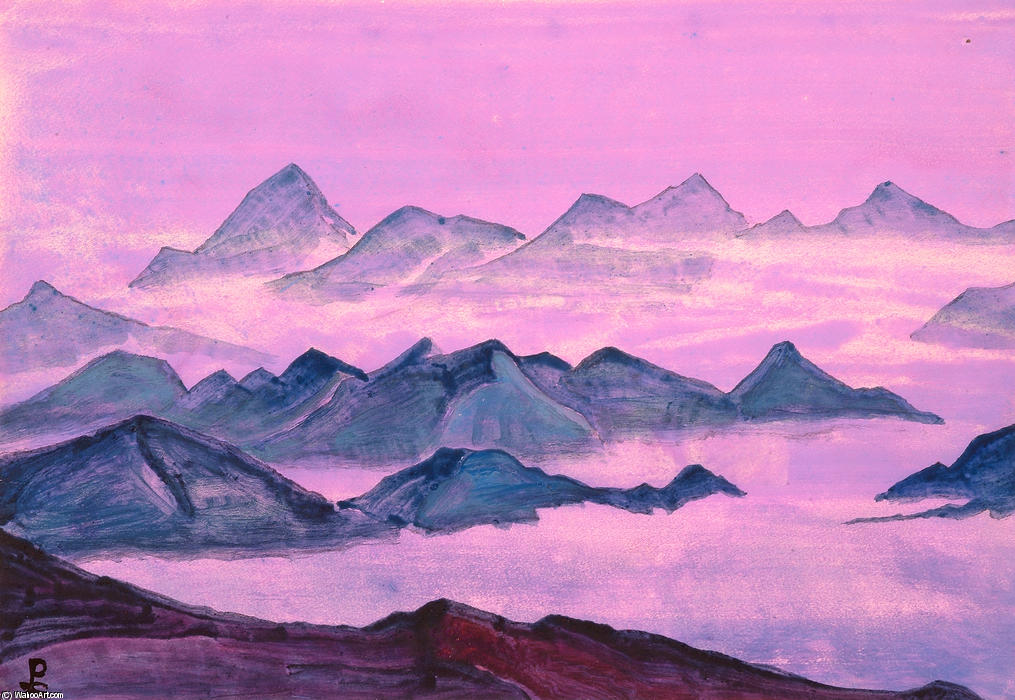 Order Oil Painting Replica Himalayas 1 by Nicholas Roerich (1874-1947, Russia) | ArtsDot.com
