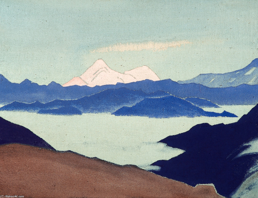 Order Paintings Reproductions Sacred Himalayas 2 by Nicholas Roerich (1874-1947, Russia) | ArtsDot.com