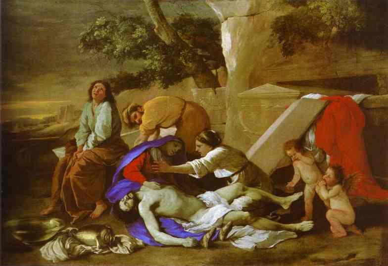 Order Art Reproductions The Lamentation over Christ by Nicolas Poussin (1594-1665, France) | ArtsDot.com