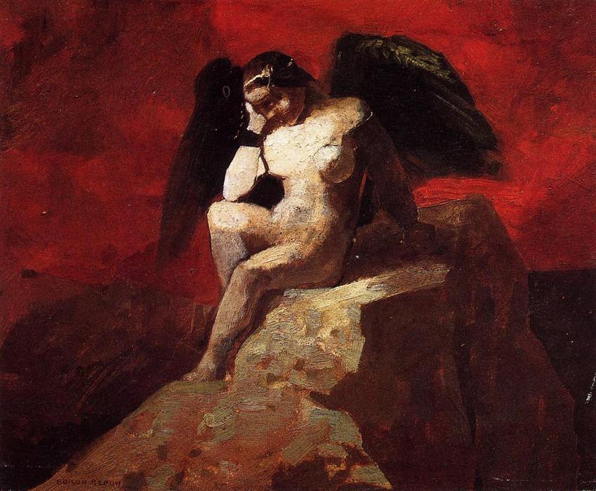 Order Oil Painting Replica Angel In Chains by Odilon Redon (1840-1916, France) | ArtsDot.com