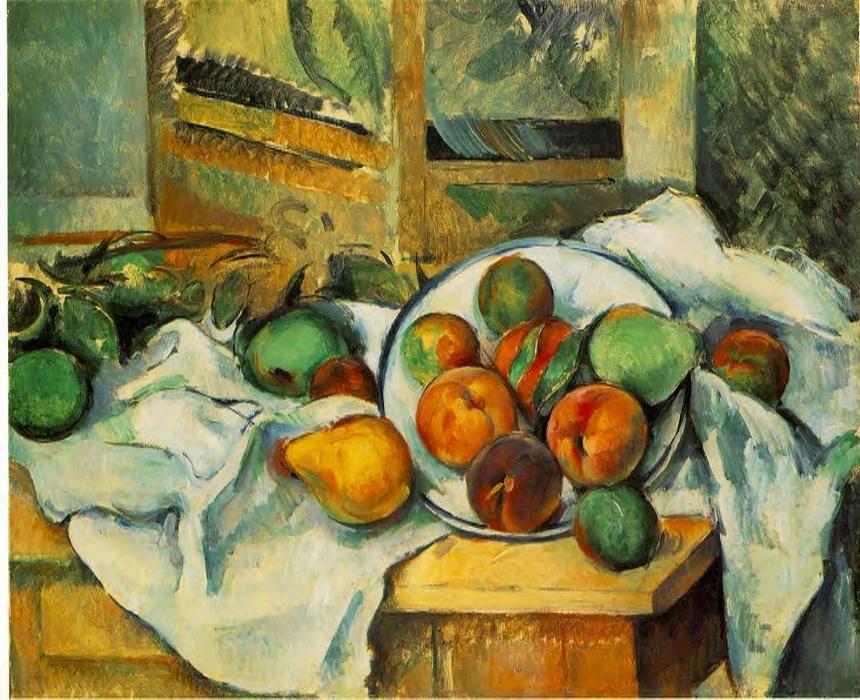 Order Oil Painting Replica Table, Napkin and Fruit, 1900 by Paul Cezanne (1839-1906, France) | ArtsDot.com
