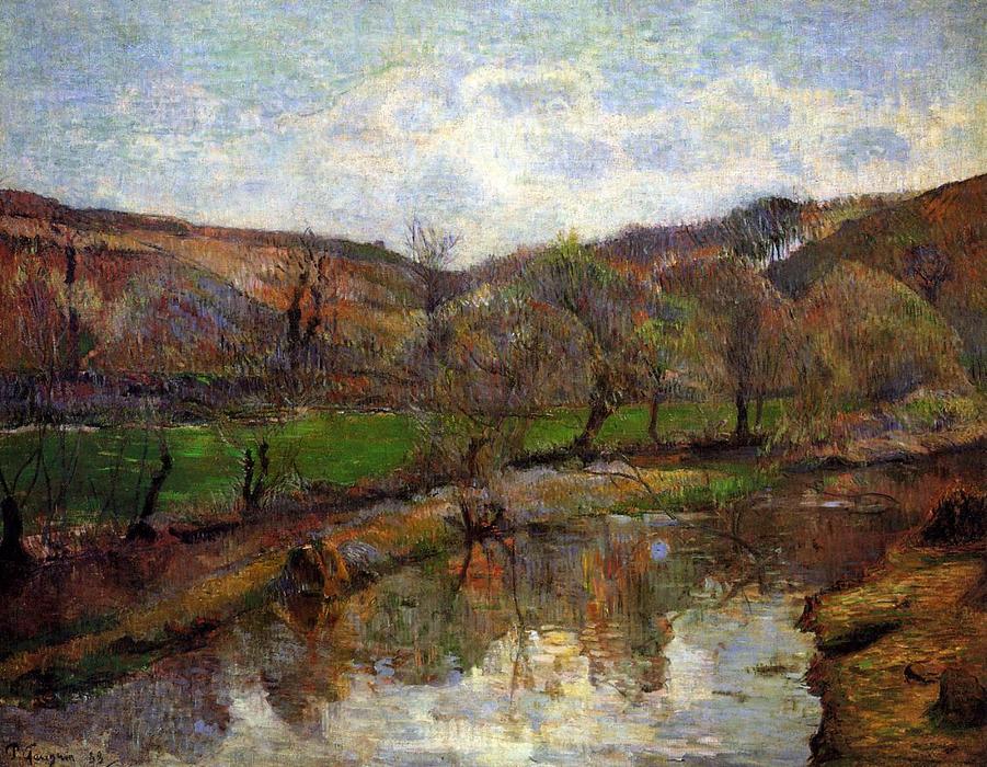 Buy Museum Art Reproductions Aven Valley, Upstream of Pont-Aven by Paul Gauguin (1848-1903, France) | ArtsDot.com