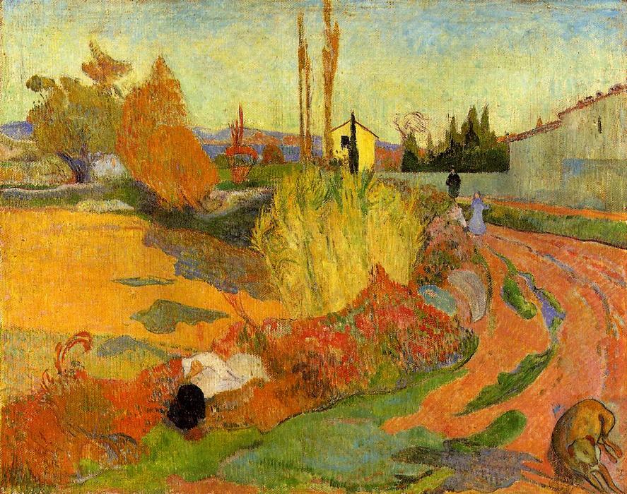 Order Art Reproductions Landscape, Farmhouse in Arles, 1888 by Paul Gauguin (1848-1903, France) | ArtsDot.com