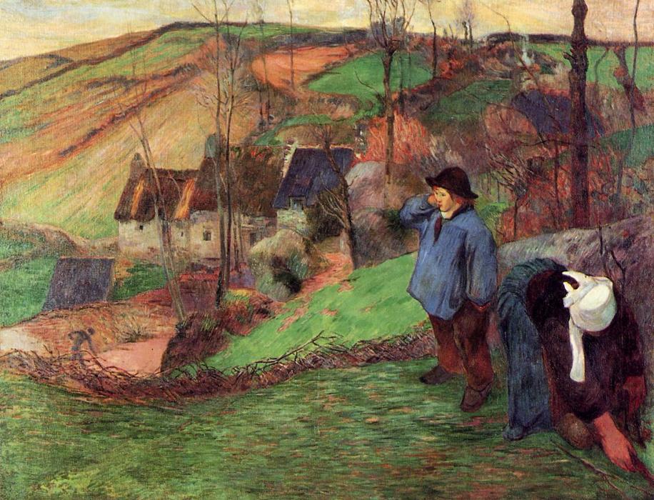 Order Artwork Replica Little Breton Shepherd, 1888 by Paul Gauguin (1848-1903, France) | ArtsDot.com