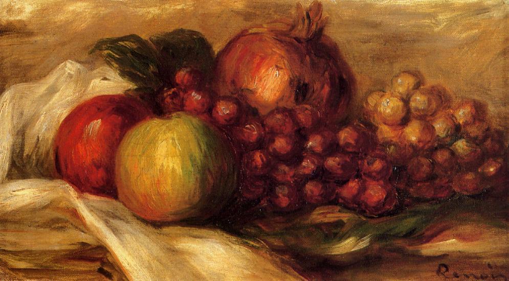 Order Oil Painting Replica Still Life with Fruit by Pierre-Auguste Renoir (1841-1919, France) | ArtsDot.com