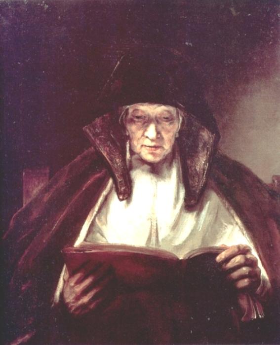 Order Paintings Reproductions An Old Woman Reading, 1655 by Rembrandt Van Rijn (1606-1669, Netherlands) | ArtsDot.com