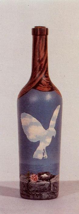 Order Paintings Reproductions Painted Bottle by Rene Magritte (Inspired By) (1898-1967, Belgium) | ArtsDot.com