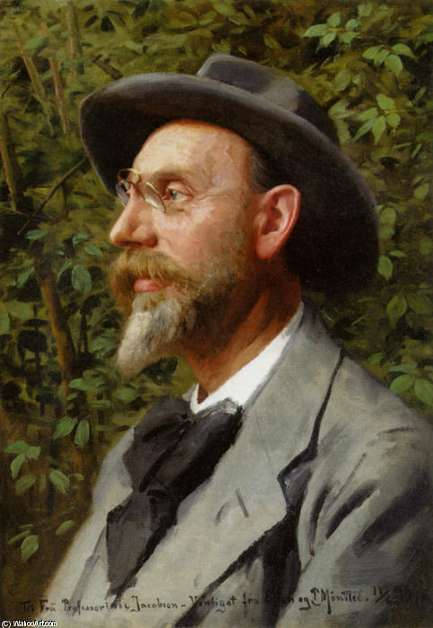 Buy Museum Art Reproductions Portraet Af Professor Jacobsen by Peder Mork Monsted (1859-1941, Denmark) | ArtsDot.com