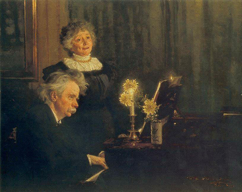 Order Art Reproductions Nina y Edvard Grieg by Peder Severin Kroyer (1851-1909, Norway) | ArtsDot.com