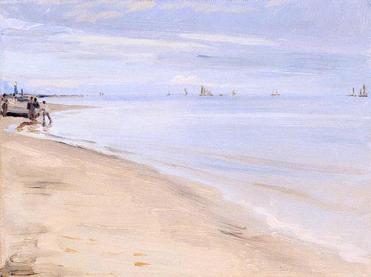 Order Oil Painting Replica Playa de Skagen 2 by Peder Severin Kroyer (1851-1909, Norway) | ArtsDot.com