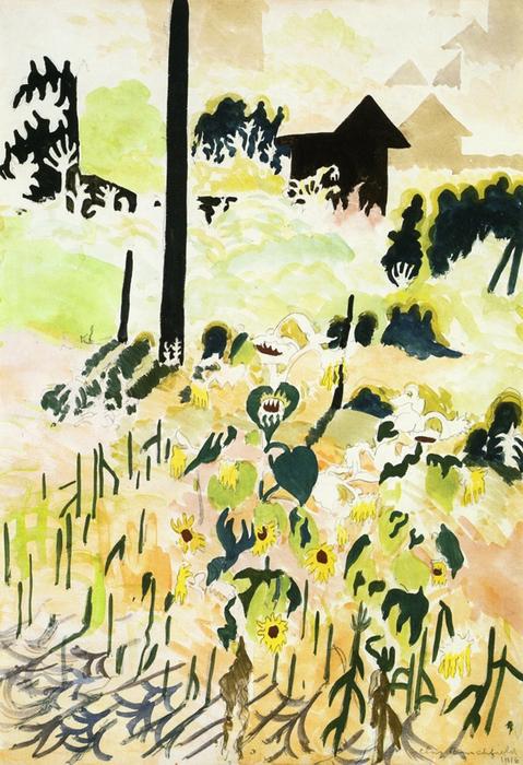 Order Oil Painting Replica Dancing Sunlight by Charles Ephraim Burchfield (Inspired By) (1893-1967, United States) | ArtsDot.com
