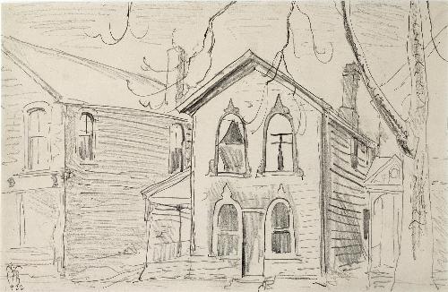 Buy Museum Art Reproductions House with an Astonished Face by Charles Ephraim Burchfield (Inspired By) (1893-1967, United States) | ArtsDot.com