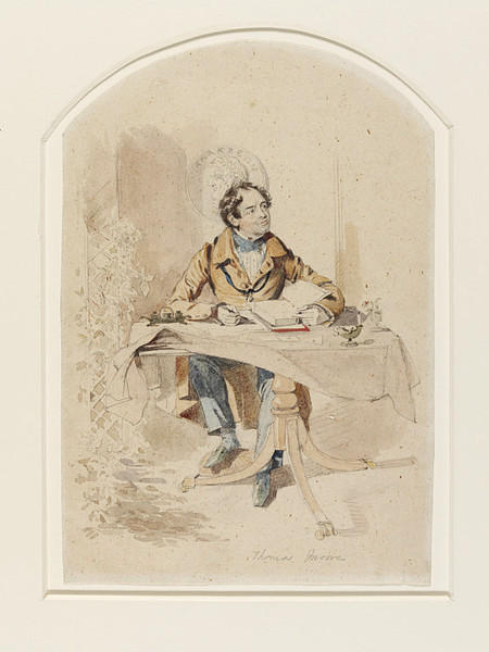 Order Artwork Replica Portrait of Thomas Moore, poet by Daniel Maclise (1806-1870, Ireland) | ArtsDot.com