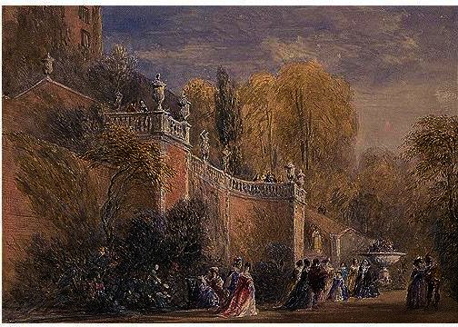 Order Paintings Reproductions Powis Castle, Wales by David Cox (1783-1859, United Kingdom) | ArtsDot.com