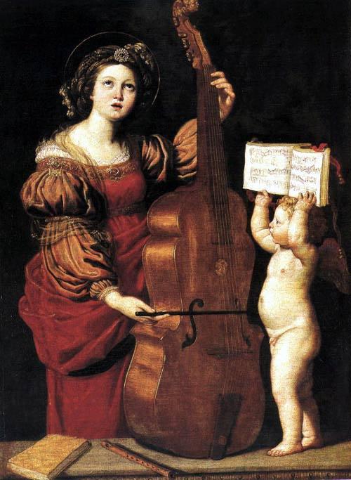 Order Paintings Reproductions St Cecilia by Domenichino (Domenico Zampieri) (1581-1641, Italy) | ArtsDot.com