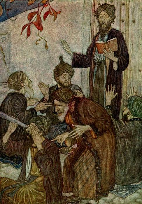 Order Oil Painting Replica The Rubaiyat. All are But Stories by Edmund Dulac (1882-1953, France) | ArtsDot.com