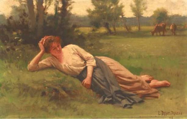 Buy Museum Art Reproductions A rest in the meadow by Edouard Debat-Ponsan (1847-1913, France) | ArtsDot.com