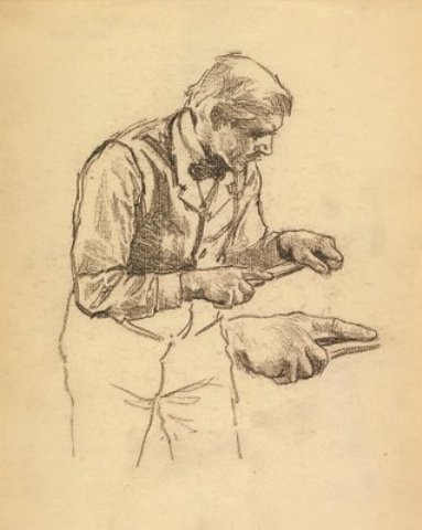 Order Artwork Replica Study of a Man by Edward Henry Potthast (1857-1927, United States) | ArtsDot.com