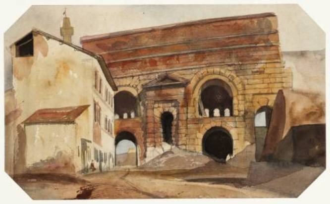 Order Oil Painting Replica Porta Maggiore, Rome by Edward Lear (1812-1888, United Kingdom) | ArtsDot.com