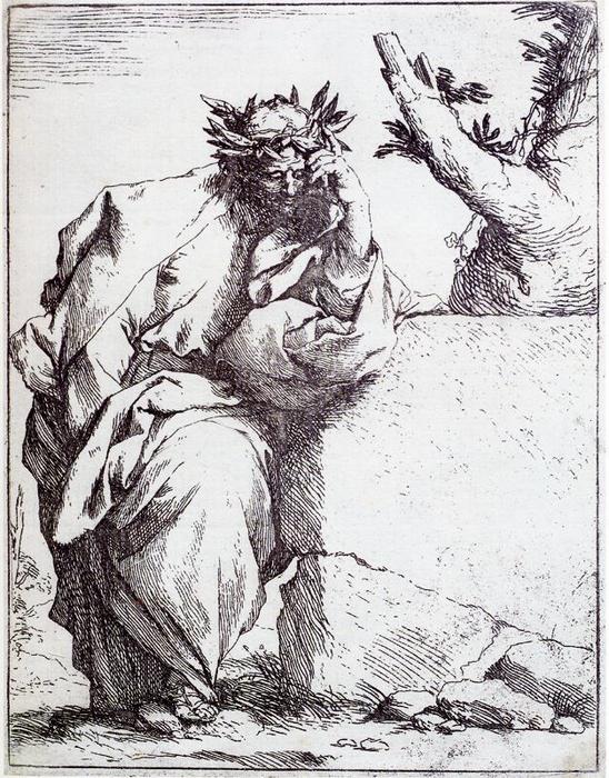 Buy Museum Art Reproductions The poet by Jusepe De Ribera (Lo Spagnoletto) (1591-1652, Spain) | ArtsDot.com