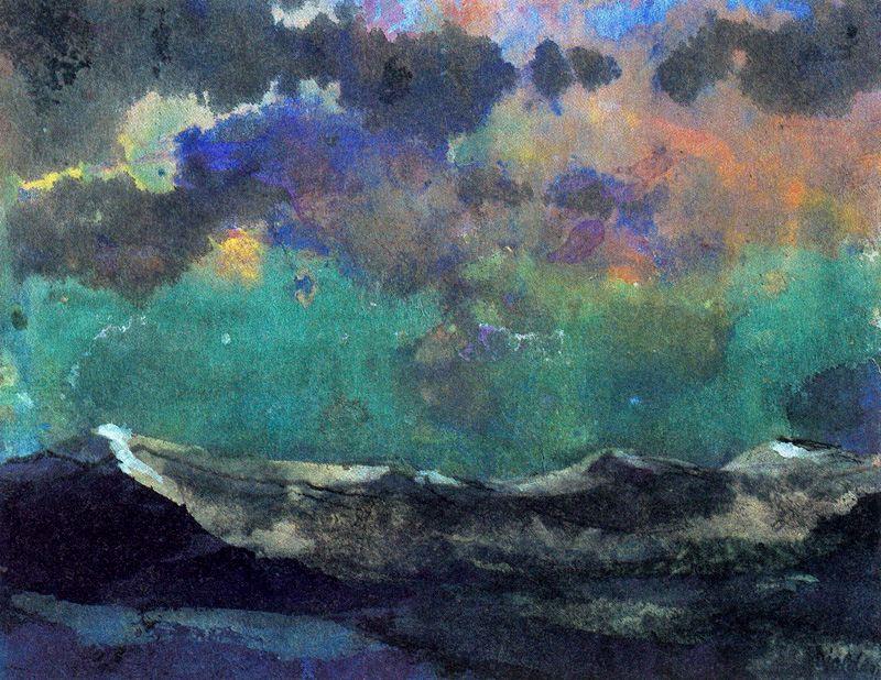Buy Museum Art Reproductions Dark Sea (Green Sky) by Emile Nolde (Inspired By) (1867-1956, Germany) | ArtsDot.com
