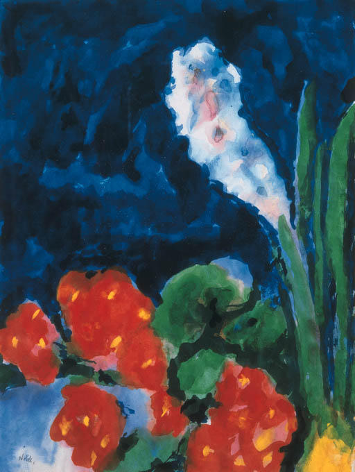 Order Paintings Reproductions Hyacinth and begonia by Emile Nolde (Inspired By) (1867-1956, Germany) | ArtsDot.com