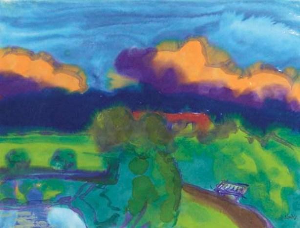 Buy Museum Art Reproductions Landscape in Nordfriesland by Emile Nolde (Inspired By) (1867-1956, Germany) | ArtsDot.com