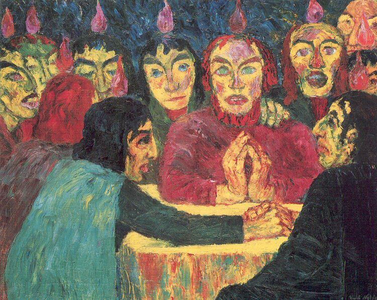 Order Oil Painting Replica Pentecost by Emile Nolde (Inspired By) (1867-1956, Germany) | ArtsDot.com