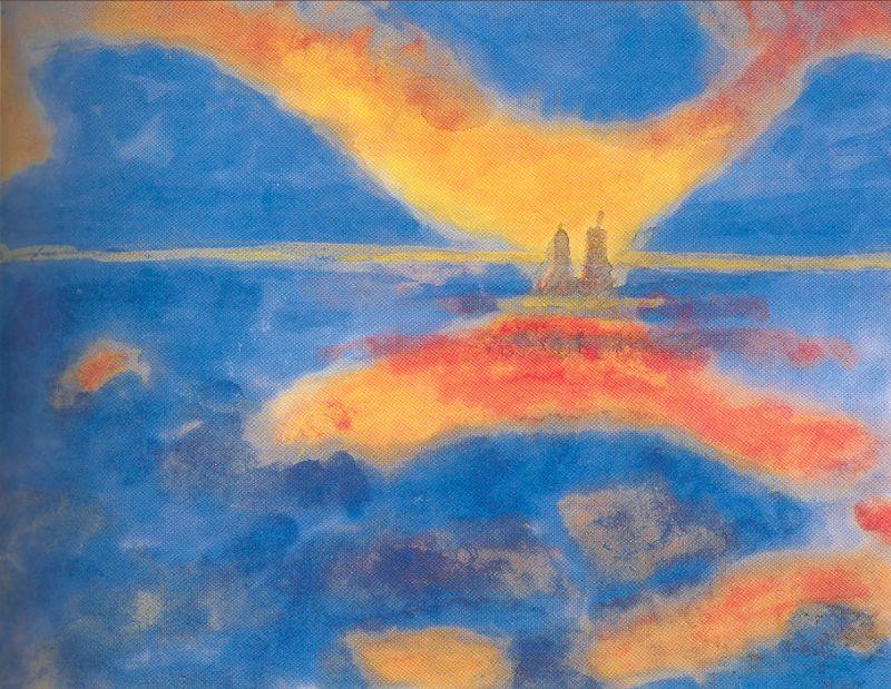 Buy Museum Art Reproductions Red Clouds by Emile Nolde (Inspired By) (1867-1956, Germany) | ArtsDot.com