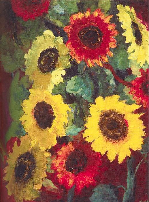 Buy Museum Art Reproductions Sunflowers by Emile Nolde (Inspired By) (1867-1956, Germany) | ArtsDot.com