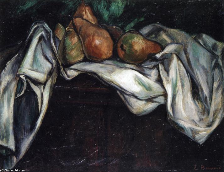 Buy Museum Art Reproductions Still Life with Pears on a White Tablecloth, 1891 by Emile Bernard (1868-1941, France) | ArtsDot.com