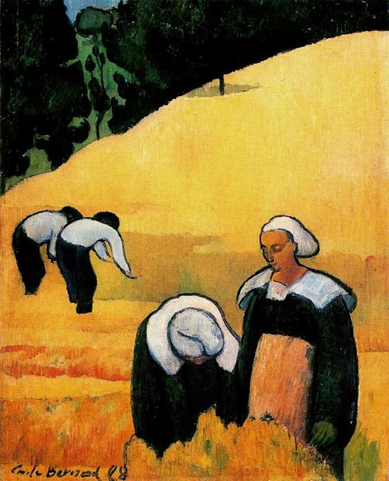 Order Oil Painting Replica The Harvest by Emile Bernard (1868-1941, France) | ArtsDot.com