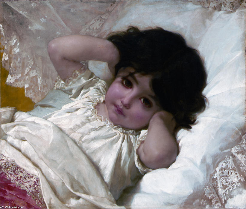 Buy Museum Art Reproductions Portrait of Marie­Louise by Emile Munier (1840-1895, France) | ArtsDot.com